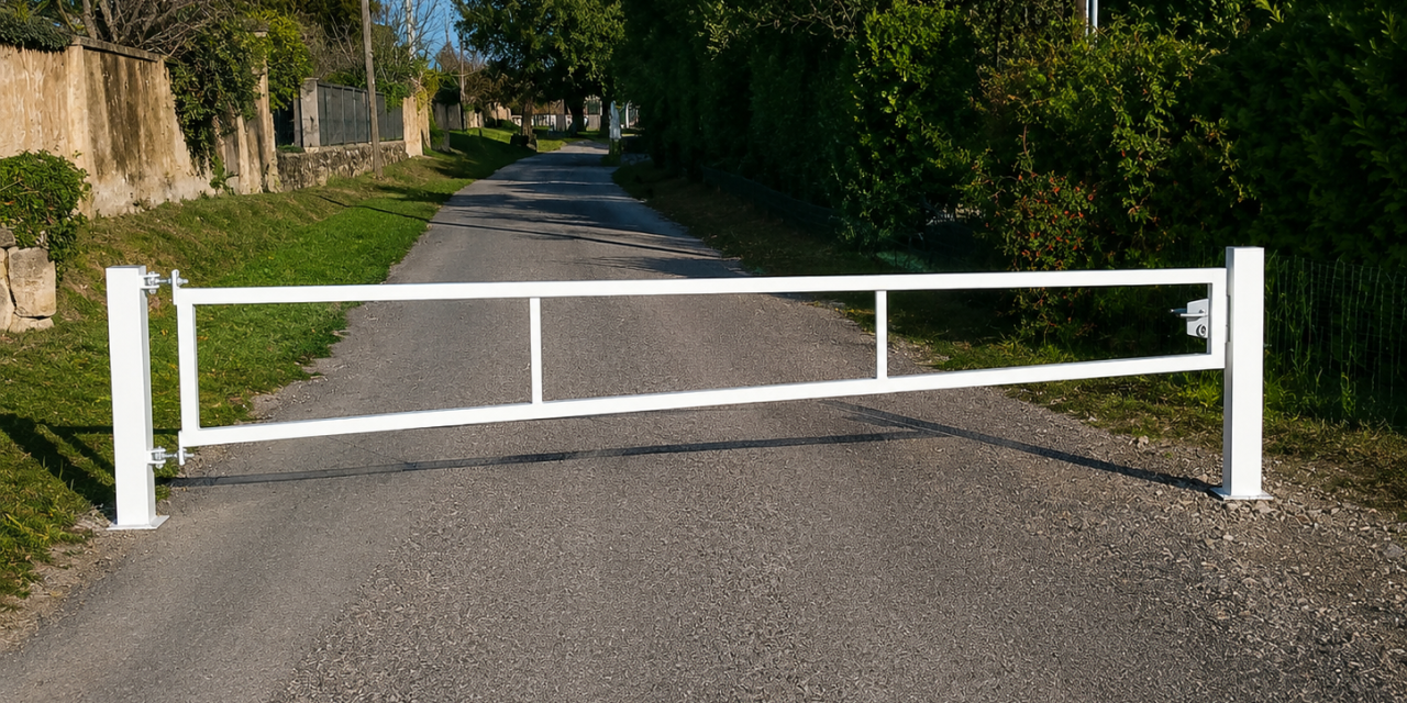 SIV_Clotures_Barrière_Pivotante_Blanche